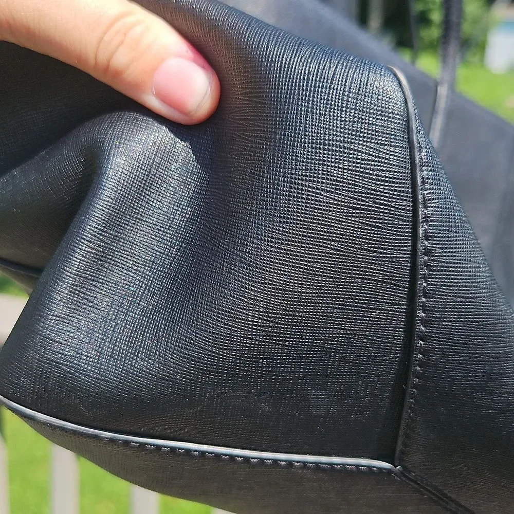 Tory Burch Emerson Black Saffiano Leather Tote Bag